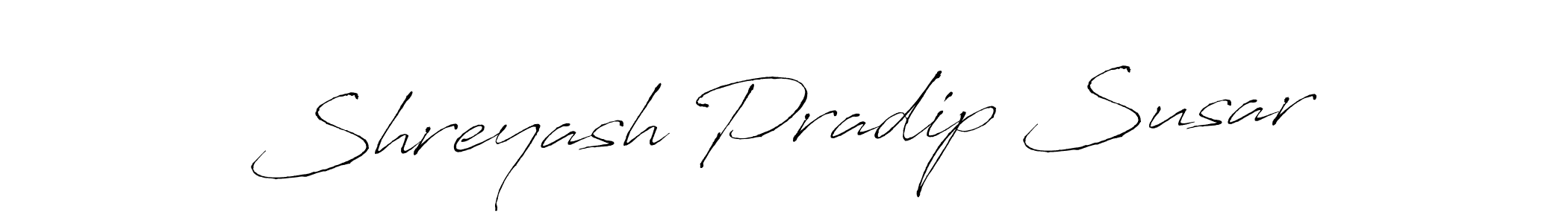 How to make Shreyash Pradip Susar signature? Antro_Vectra is a professional autograph style. Create handwritten signature for Shreyash Pradip Susar name. Shreyash Pradip Susar signature style 6 images and pictures png