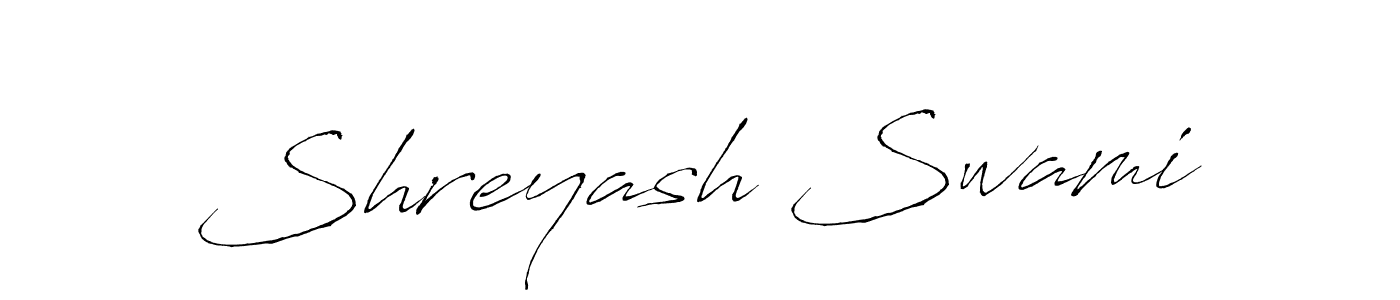 Design your own signature with our free online signature maker. With this signature software, you can create a handwritten (Antro_Vectra) signature for name Shreyash Swami. Shreyash Swami signature style 6 images and pictures png