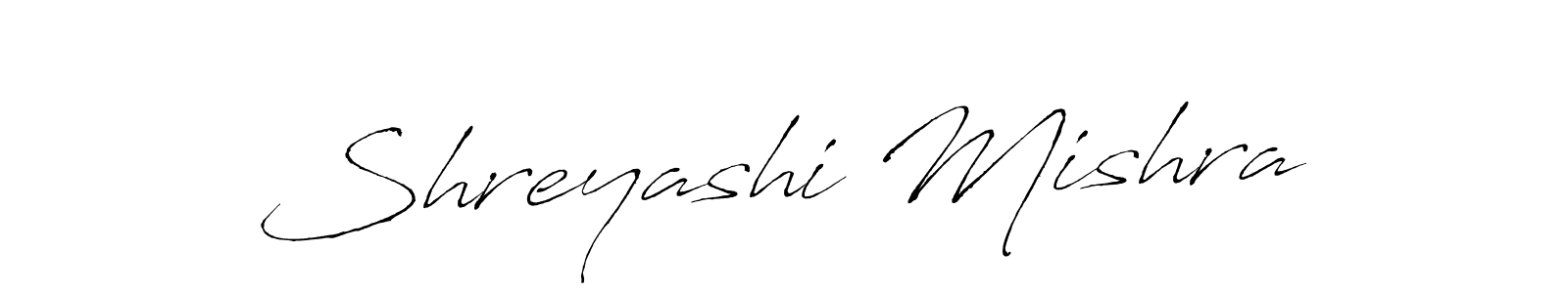 How to make Shreyashi Mishra name signature. Use Antro_Vectra style for creating short signs online. This is the latest handwritten sign. Shreyashi Mishra signature style 6 images and pictures png