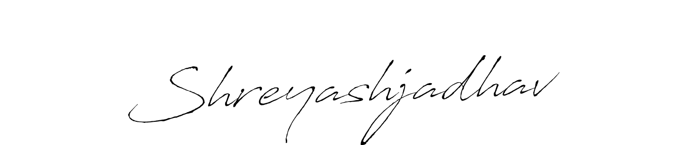 Create a beautiful signature design for name Shreyashjadhav. With this signature (Antro_Vectra) fonts, you can make a handwritten signature for free. Shreyashjadhav signature style 6 images and pictures png