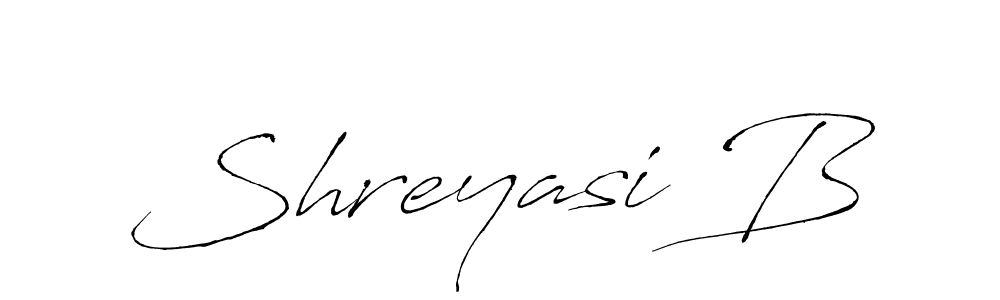 You should practise on your own different ways (Antro_Vectra) to write your name (Shreyasi B) in signature. don't let someone else do it for you. Shreyasi B signature style 6 images and pictures png