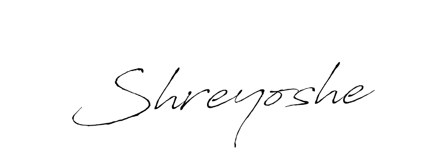 Create a beautiful signature design for name Shreyoshe. With this signature (Antro_Vectra) fonts, you can make a handwritten signature for free. Shreyoshe signature style 6 images and pictures png