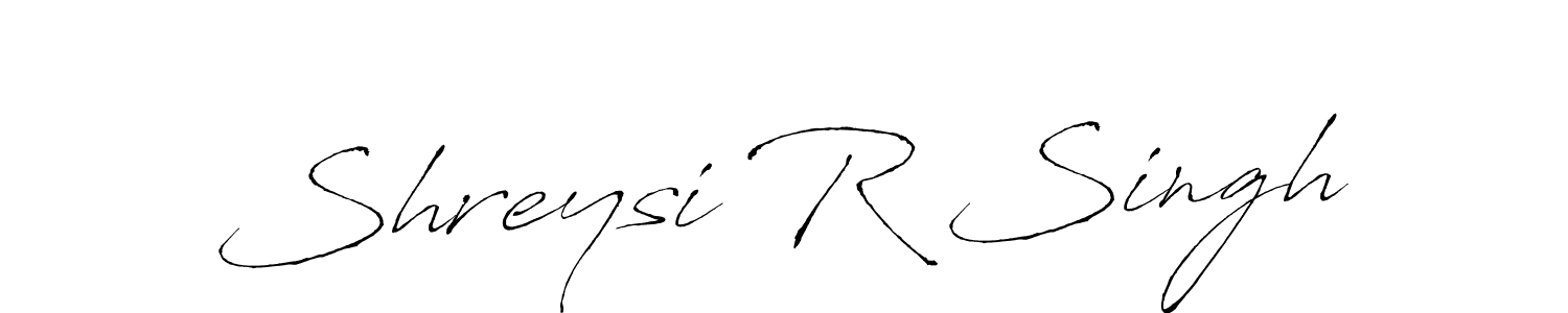 Shreysi R Singh stylish signature style. Best Handwritten Sign (Antro_Vectra) for my name. Handwritten Signature Collection Ideas for my name Shreysi R Singh. Shreysi R Singh signature style 6 images and pictures png