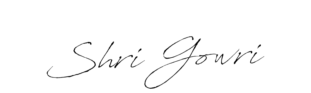 How to make Shri Gowri signature? Antro_Vectra is a professional autograph style. Create handwritten signature for Shri Gowri name. Shri Gowri signature style 6 images and pictures png