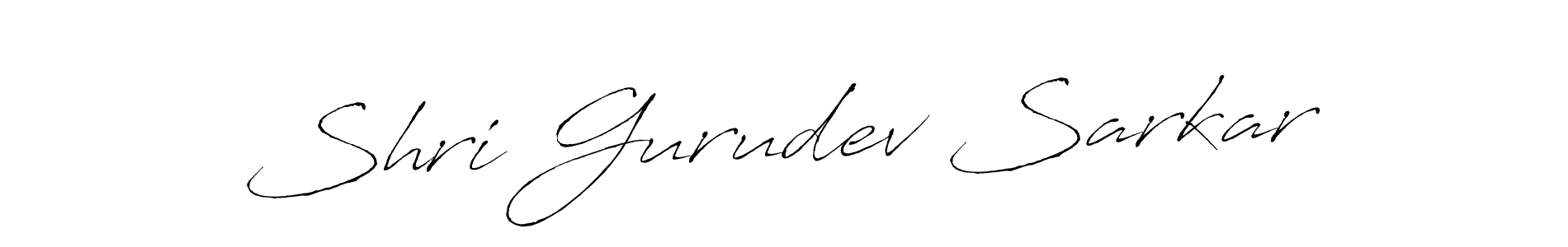 Make a beautiful signature design for name Shri Gurudev Sarkar. With this signature (Antro_Vectra) style, you can create a handwritten signature for free. Shri Gurudev Sarkar signature style 6 images and pictures png