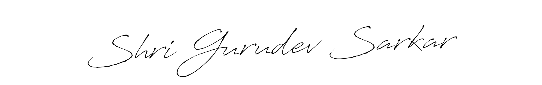 Make a beautiful signature design for name Shri Gurudev Sarkar. With this signature (Antro_Vectra) style, you can create a handwritten signature for free. Shri Gurudev Sarkar signature style 6 images and pictures png