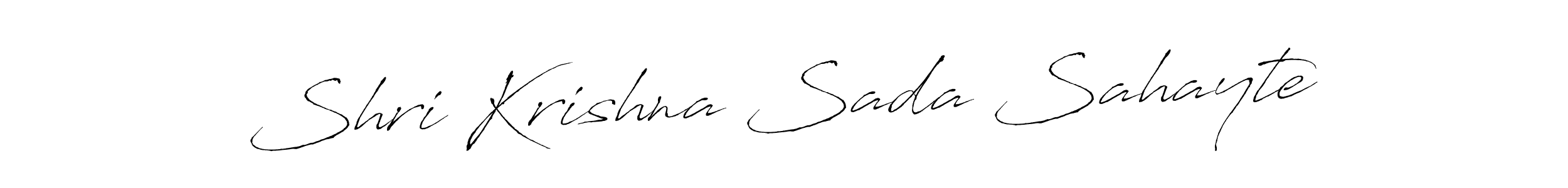 Shri Krishna Sada Sahayte stylish signature style. Best Handwritten Sign (Antro_Vectra) for my name. Handwritten Signature Collection Ideas for my name Shri Krishna Sada Sahayte. Shri Krishna Sada Sahayte signature style 6 images and pictures png