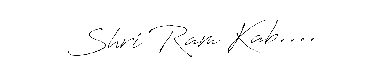 You can use this online signature creator to create a handwritten signature for the name Shri Ram Kab..... This is the best online autograph maker. Shri Ram Kab.... signature style 6 images and pictures png