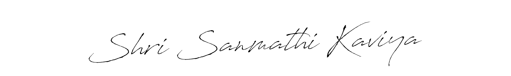 Make a beautiful signature design for name Shri Sanmathi Kaviya. With this signature (Antro_Vectra) style, you can create a handwritten signature for free. Shri Sanmathi Kaviya signature style 6 images and pictures png