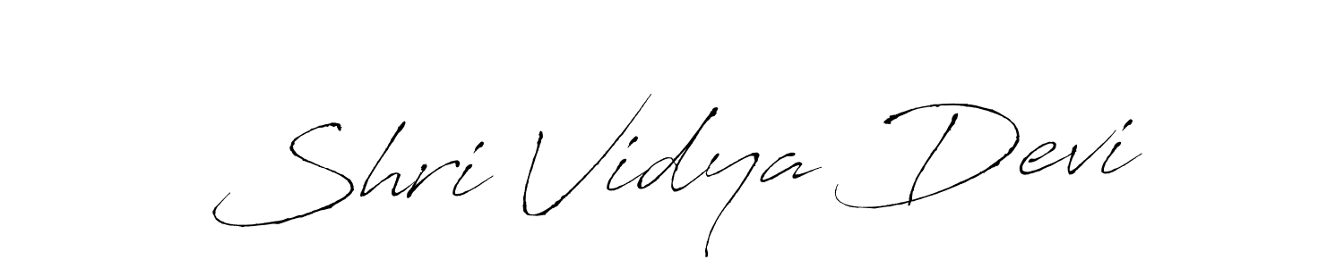 It looks lik you need a new signature style for name Shri Vidya Devi. Design unique handwritten (Antro_Vectra) signature with our free signature maker in just a few clicks. Shri Vidya Devi signature style 6 images and pictures png