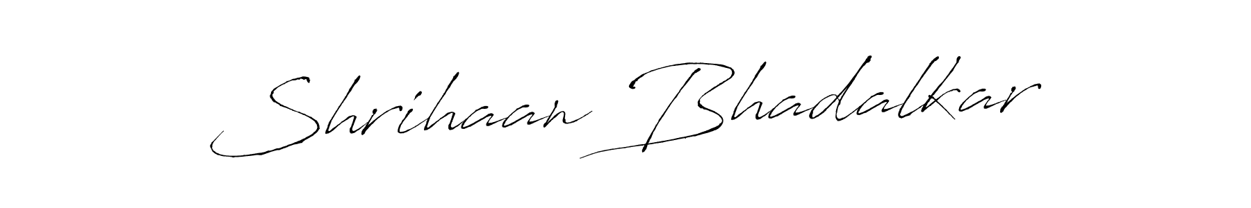 Create a beautiful signature design for name Shrihaan Bhadalkar. With this signature (Antro_Vectra) fonts, you can make a handwritten signature for free. Shrihaan Bhadalkar signature style 6 images and pictures png