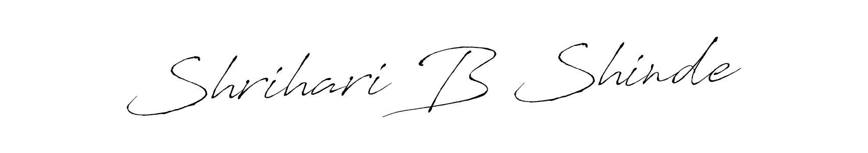 The best way (Antro_Vectra) to make a short signature is to pick only two or three words in your name. The name Shrihari B Shinde include a total of six letters. For converting this name. Shrihari B Shinde signature style 6 images and pictures png