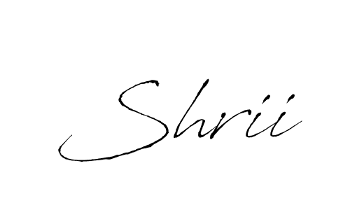 Make a beautiful signature design for name Shrii. With this signature (Antro_Vectra) style, you can create a handwritten signature for free. Shrii signature style 6 images and pictures png