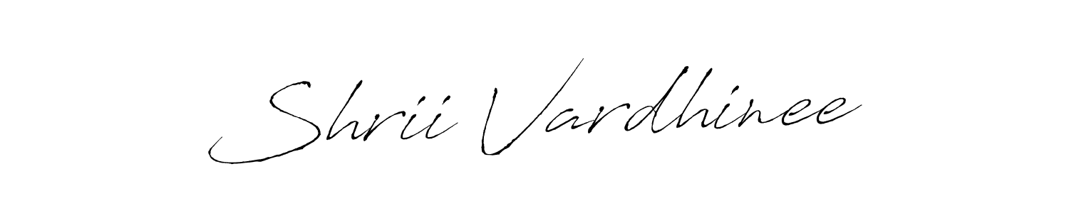 How to make Shrii Vardhinee name signature. Use Antro_Vectra style for creating short signs online. This is the latest handwritten sign. Shrii Vardhinee signature style 6 images and pictures png