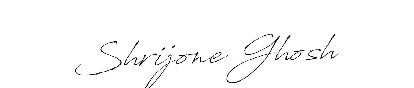 Create a beautiful signature design for name Shrijone Ghosh. With this signature (Antro_Vectra) fonts, you can make a handwritten signature for free. Shrijone Ghosh signature style 6 images and pictures png
