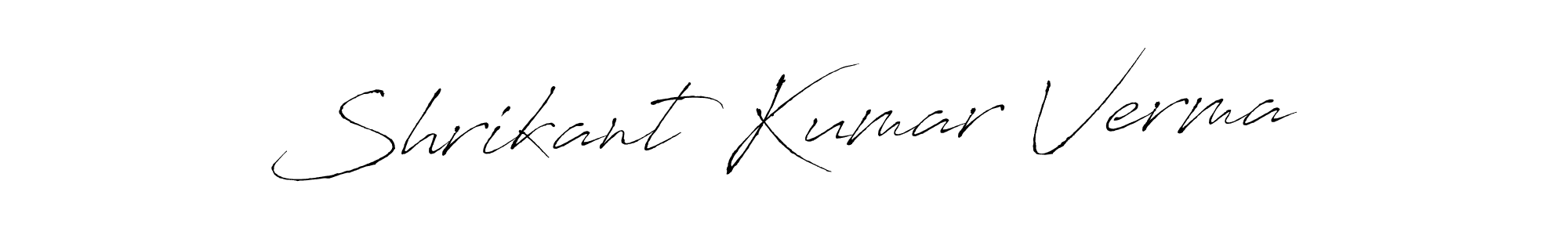 Create a beautiful signature design for name Shrikant Kumar Verma. With this signature (Antro_Vectra) fonts, you can make a handwritten signature for free. Shrikant Kumar Verma signature style 6 images and pictures png