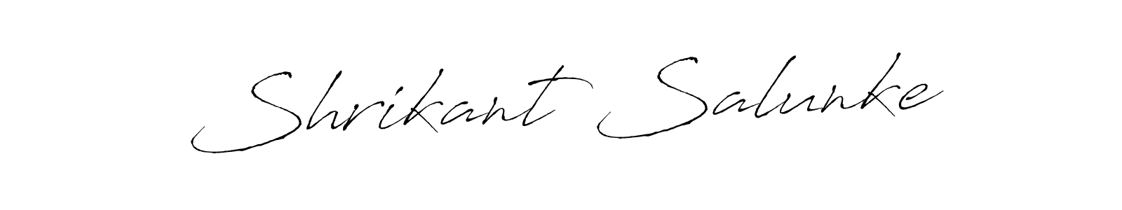 How to make Shrikant Salunke name signature. Use Antro_Vectra style for creating short signs online. This is the latest handwritten sign. Shrikant Salunke signature style 6 images and pictures png