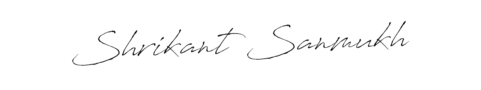 How to make Shrikant Sanmukh name signature. Use Antro_Vectra style for creating short signs online. This is the latest handwritten sign. Shrikant Sanmukh signature style 6 images and pictures png