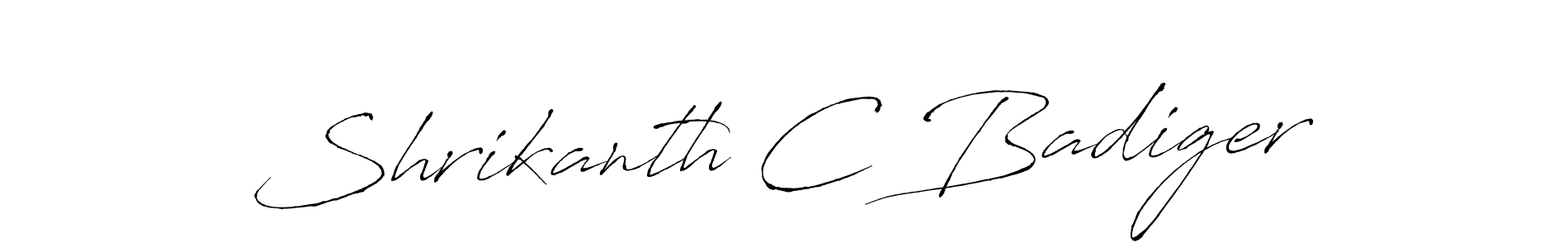 Design your own signature with our free online signature maker. With this signature software, you can create a handwritten (Antro_Vectra) signature for name Shrikanth C Badiger. Shrikanth C Badiger signature style 6 images and pictures png