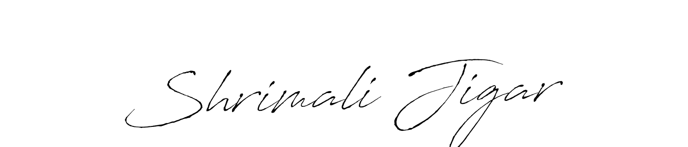 The best way (Antro_Vectra) to make a short signature is to pick only two or three words in your name. The name Shrimali Jigar include a total of six letters. For converting this name. Shrimali Jigar signature style 6 images and pictures png