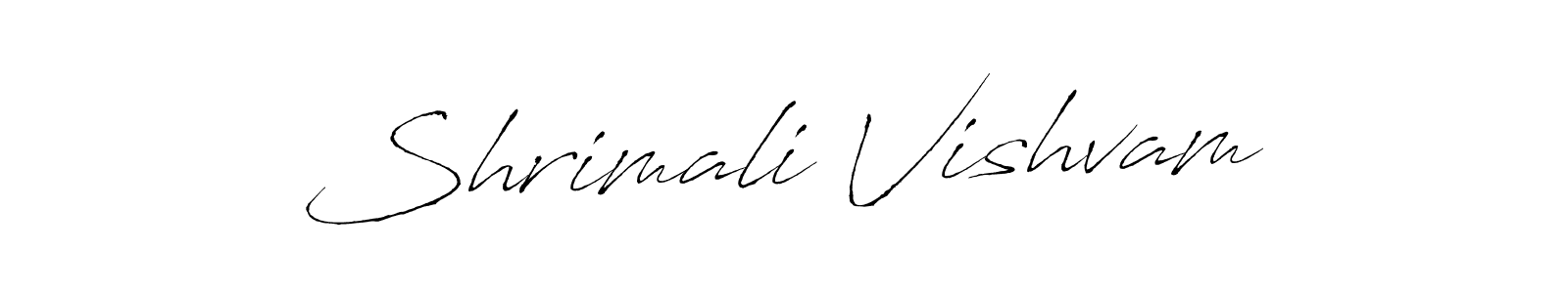 Create a beautiful signature design for name Shrimali Vishvam. With this signature (Antro_Vectra) fonts, you can make a handwritten signature for free. Shrimali Vishvam signature style 6 images and pictures png