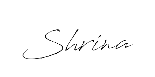 Use a signature maker to create a handwritten signature online. With this signature software, you can design (Antro_Vectra) your own signature for name Shrina. Shrina signature style 6 images and pictures png