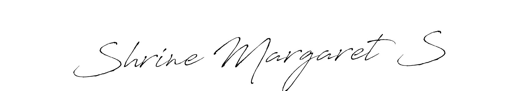 How to make Shrine Margaret S signature? Antro_Vectra is a professional autograph style. Create handwritten signature for Shrine Margaret S name. Shrine Margaret S signature style 6 images and pictures png