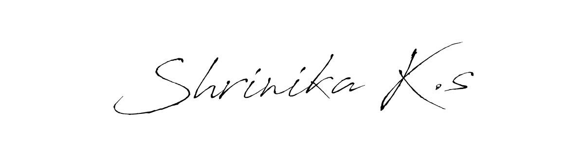 Also we have Shrinika K.s name is the best signature style. Create professional handwritten signature collection using Antro_Vectra autograph style. Shrinika K.s signature style 6 images and pictures png