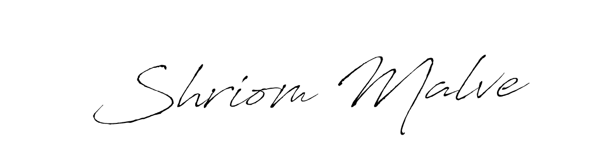 How to make Shriom Malve name signature. Use Antro_Vectra style for creating short signs online. This is the latest handwritten sign. Shriom Malve signature style 6 images and pictures png