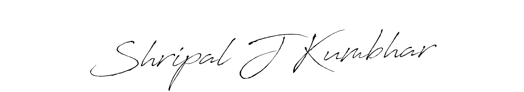 How to make Shripal J Kumbhar name signature. Use Antro_Vectra style for creating short signs online. This is the latest handwritten sign. Shripal J Kumbhar signature style 6 images and pictures png