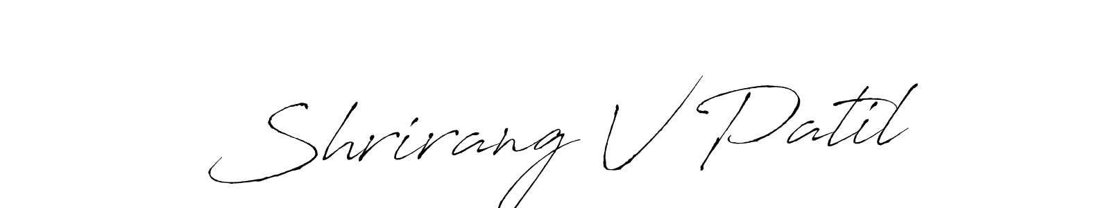How to make Shrirang V Patil name signature. Use Antro_Vectra style for creating short signs online. This is the latest handwritten sign. Shrirang V Patil signature style 6 images and pictures png