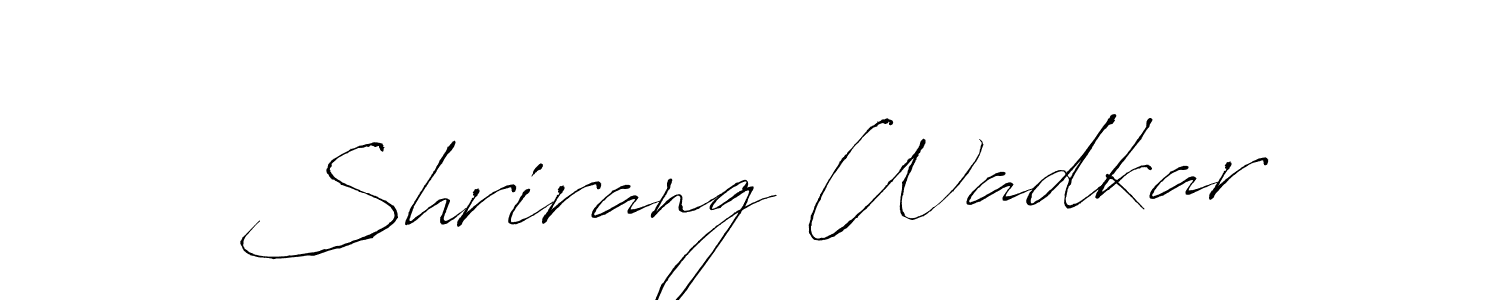 Create a beautiful signature design for name Shrirang Wadkar. With this signature (Antro_Vectra) fonts, you can make a handwritten signature for free. Shrirang Wadkar signature style 6 images and pictures png