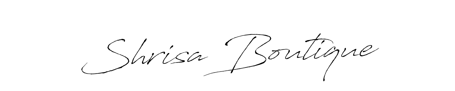Antro_Vectra is a professional signature style that is perfect for those who want to add a touch of class to their signature. It is also a great choice for those who want to make their signature more unique. Get Shrisa Boutique name to fancy signature for free. Shrisa Boutique signature style 6 images and pictures png