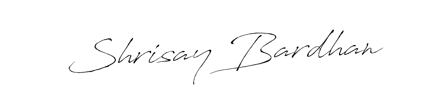 The best way (Antro_Vectra) to make a short signature is to pick only two or three words in your name. The name Shrisay Bardhan include a total of six letters. For converting this name. Shrisay Bardhan signature style 6 images and pictures png