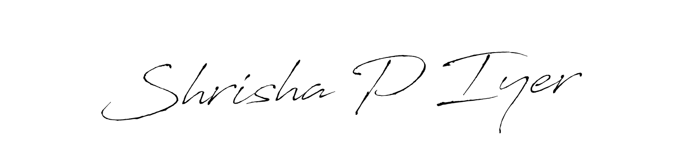 How to make Shrisha P Iyer signature? Antro_Vectra is a professional autograph style. Create handwritten signature for Shrisha P Iyer name. Shrisha P Iyer signature style 6 images and pictures png