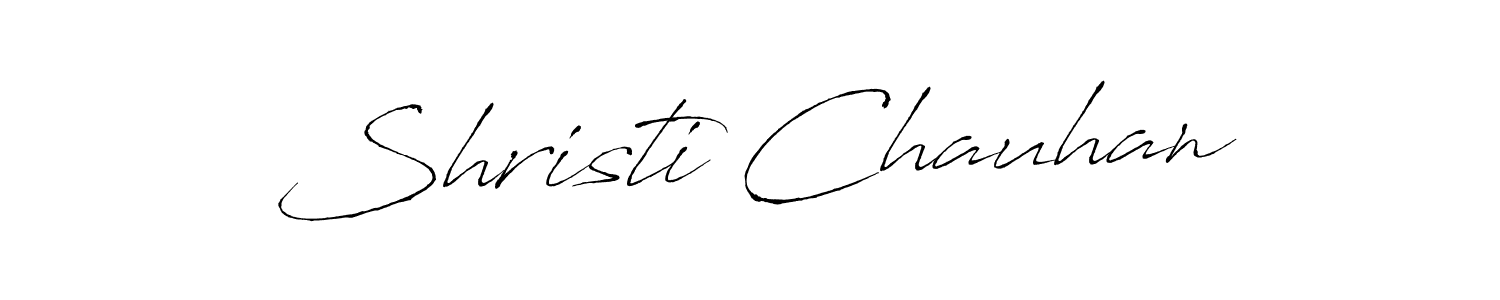 How to make Shristi Chauhan name signature. Use Antro_Vectra style for creating short signs online. This is the latest handwritten sign. Shristi Chauhan signature style 6 images and pictures png