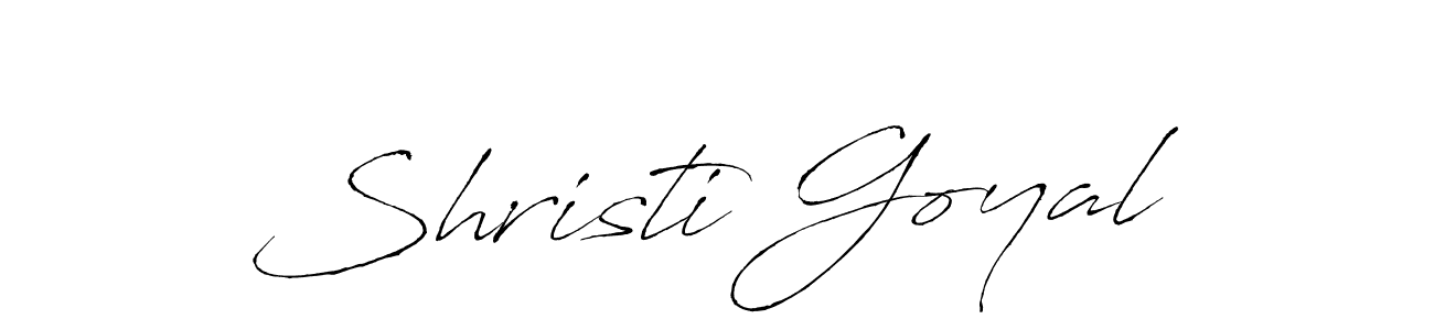 Make a beautiful signature design for name Shristi Goyal. With this signature (Antro_Vectra) style, you can create a handwritten signature for free. Shristi Goyal signature style 6 images and pictures png