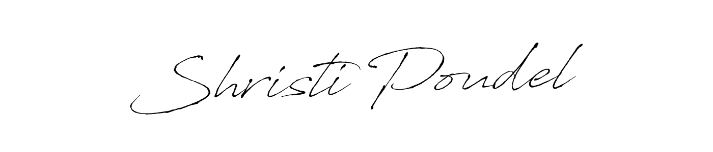 Make a beautiful signature design for name Shristi Poudel. With this signature (Antro_Vectra) style, you can create a handwritten signature for free. Shristi Poudel signature style 6 images and pictures png