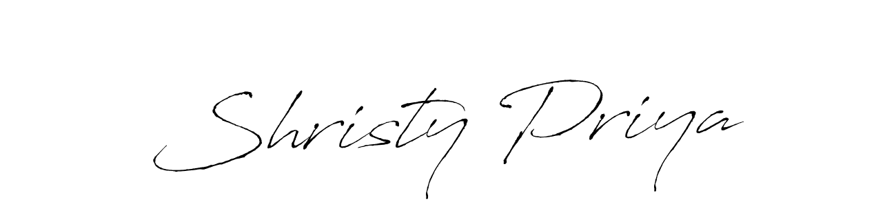 Design your own signature with our free online signature maker. With this signature software, you can create a handwritten (Antro_Vectra) signature for name Shristy Priya. Shristy Priya signature style 6 images and pictures png