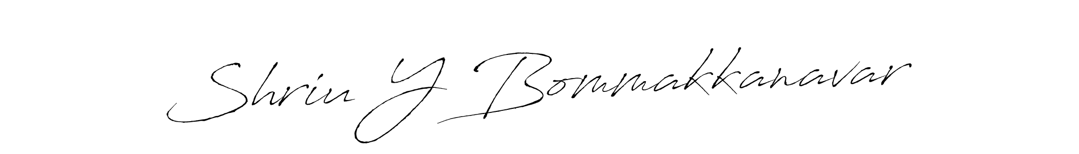 How to make Shriu Y Bommakkanavar name signature. Use Antro_Vectra style for creating short signs online. This is the latest handwritten sign. Shriu Y Bommakkanavar signature style 6 images and pictures png