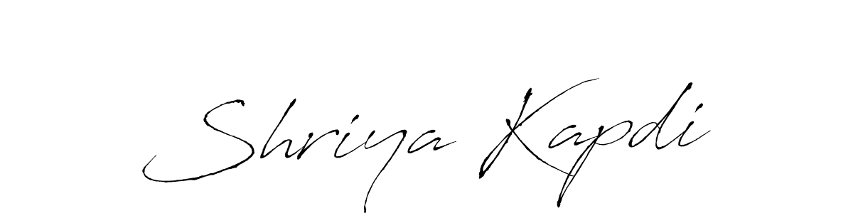 How to make Shriya Kapdi name signature. Use Antro_Vectra style for creating short signs online. This is the latest handwritten sign. Shriya Kapdi signature style 6 images and pictures png