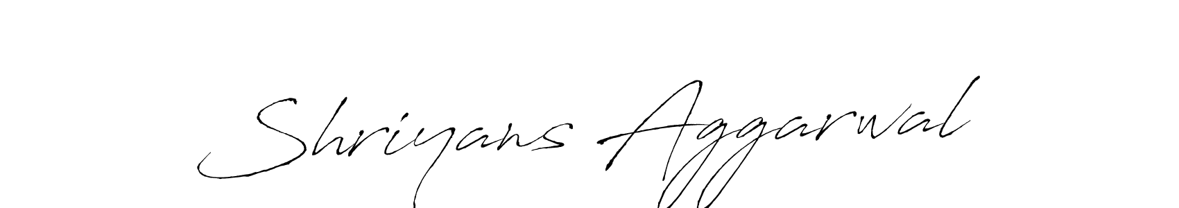 How to make Shriyans Aggarwal name signature. Use Antro_Vectra style for creating short signs online. This is the latest handwritten sign. Shriyans Aggarwal signature style 6 images and pictures png