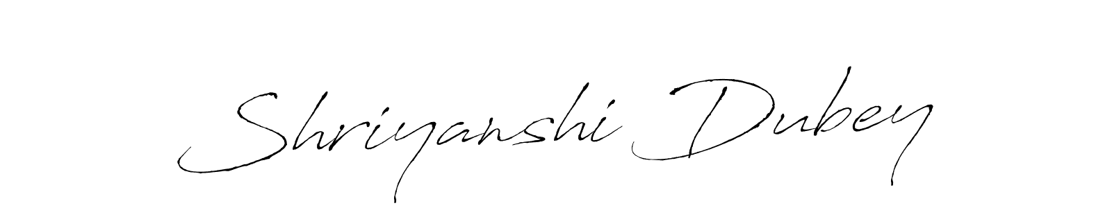 Create a beautiful signature design for name Shriyanshi Dubey. With this signature (Antro_Vectra) fonts, you can make a handwritten signature for free. Shriyanshi Dubey signature style 6 images and pictures png