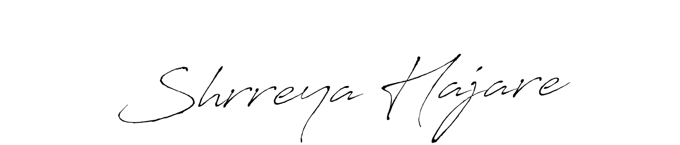 Make a beautiful signature design for name Shrreya Hajare. With this signature (Antro_Vectra) style, you can create a handwritten signature for free. Shrreya Hajare signature style 6 images and pictures png