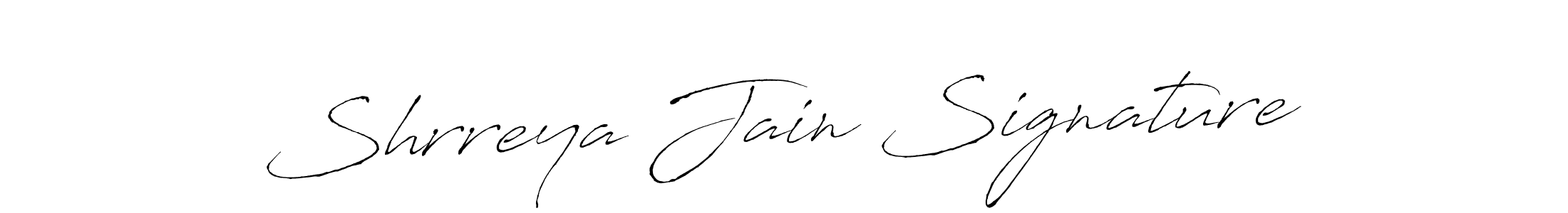 Make a beautiful signature design for name Shrreya Jain Signature. With this signature (Antro_Vectra) style, you can create a handwritten signature for free. Shrreya Jain Signature signature style 6 images and pictures png