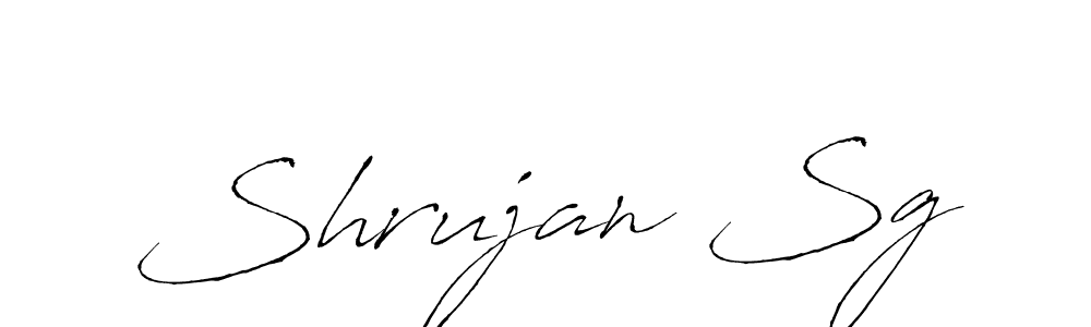 The best way (Antro_Vectra) to make a short signature is to pick only two or three words in your name. The name Shrujan Sg include a total of six letters. For converting this name. Shrujan Sg signature style 6 images and pictures png