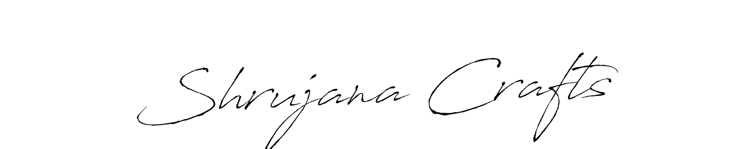 The best way (Antro_Vectra) to make a short signature is to pick only two or three words in your name. The name Shrujana Crafts include a total of six letters. For converting this name. Shrujana Crafts signature style 6 images and pictures png