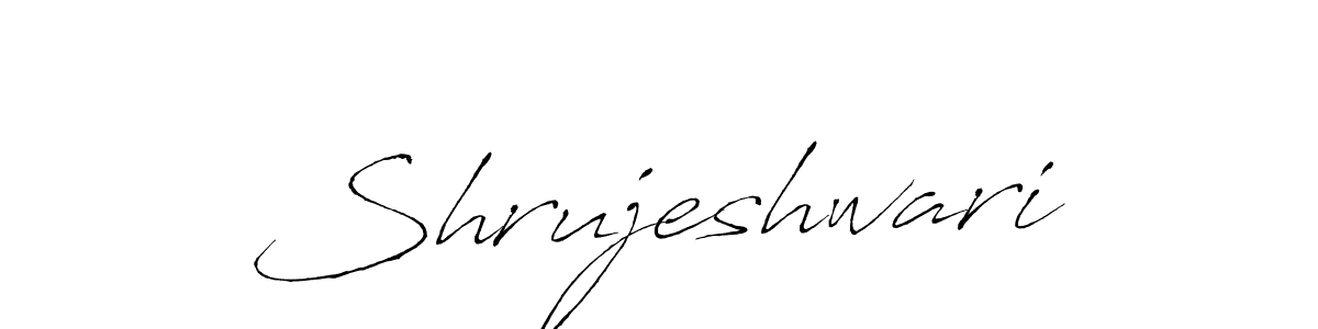 How to make Shrujeshwari name signature. Use Antro_Vectra style for creating short signs online. This is the latest handwritten sign. Shrujeshwari signature style 6 images and pictures png