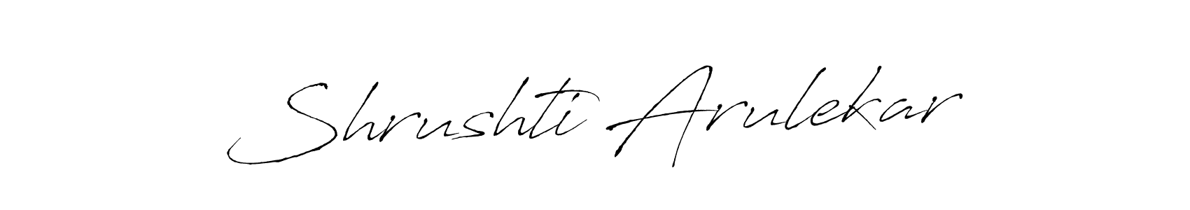 Design your own signature with our free online signature maker. With this signature software, you can create a handwritten (Antro_Vectra) signature for name Shrushti Arulekar. Shrushti Arulekar signature style 6 images and pictures png