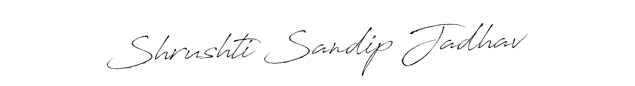 Create a beautiful signature design for name Shrushti Sandip Jadhav. With this signature (Antro_Vectra) fonts, you can make a handwritten signature for free. Shrushti Sandip Jadhav signature style 6 images and pictures png